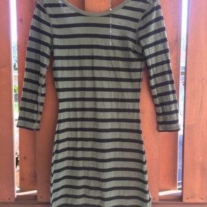 Black and green dress